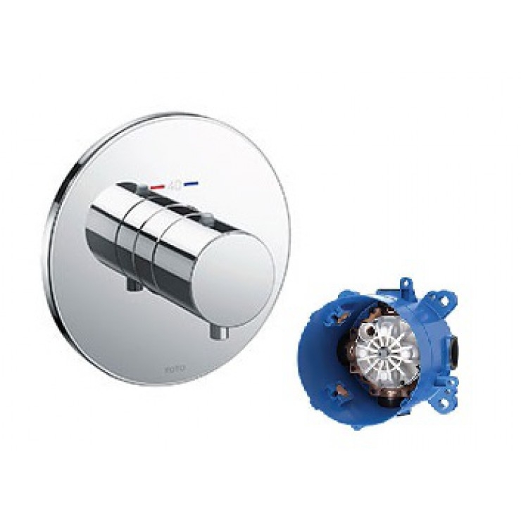 Van điều chỉnh nhiệt độ kèm phụ kiện âm tường TOTO TBV01406B/TBN01001B