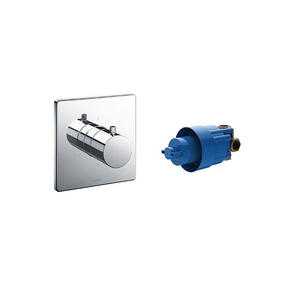 Van chuyển hướng 03 đường nước cho sen nhiệt độ kèm phụ kiện âm tường TOTO TBV02102B/TBN01101B
