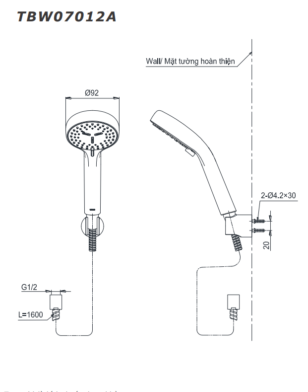 Bát sen cầm tay TOTO TBW07012A