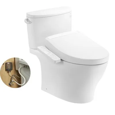 Bàn cầu 2 khối kèm nắp rửa điện tử WASHLET dòng S2 – TCF33461GAA TOTO CS767RW24