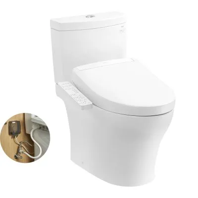 Bàn cầu 2 khối kèm nắp rửa điện tử WASHLET S2 – TCF33461GAA TOTO CS769DRW24