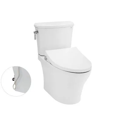 Bàn cầu hai khối, nắp đóng êm kèm vòi rửa nước lạnh TCW1211A TOTO CS986GE4