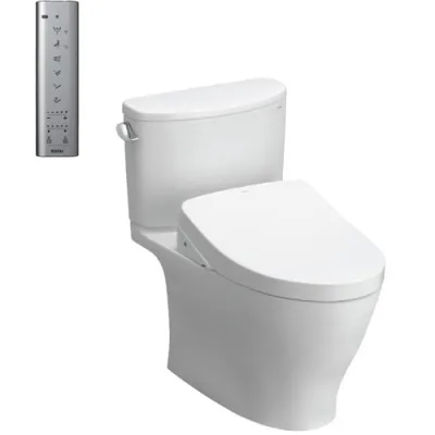 Bàn cầu hai khối kèm nắp rửa điện tử TOTO CS767CW12