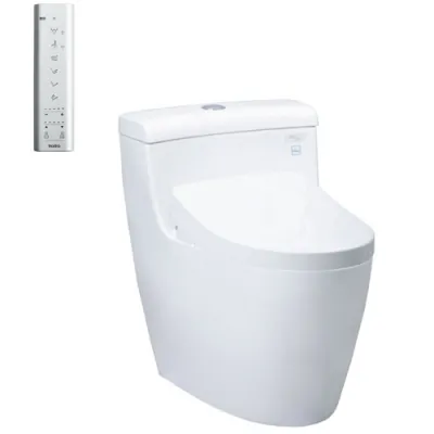 Bàn cầu một khối kèm nắp rửa điện tử ToTo CS636CDRW12