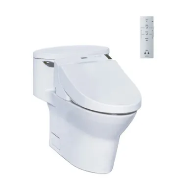 Bàn cầu một khối kèm nắp rửa điện tử TOTO MS904W6