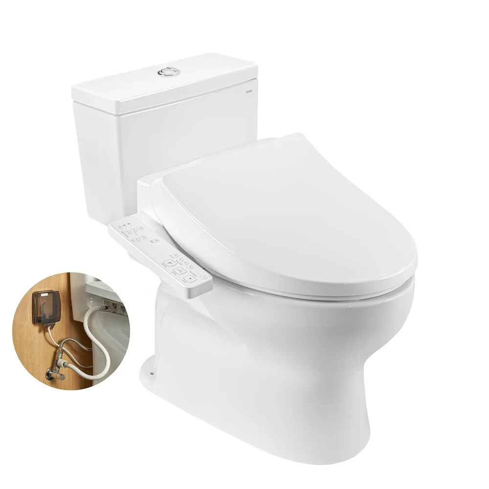 Bàn cầu 2 khối kèm nắp rửa WASHLET dòng S1 – TCF23661GAA TOTO CS302DW26#W