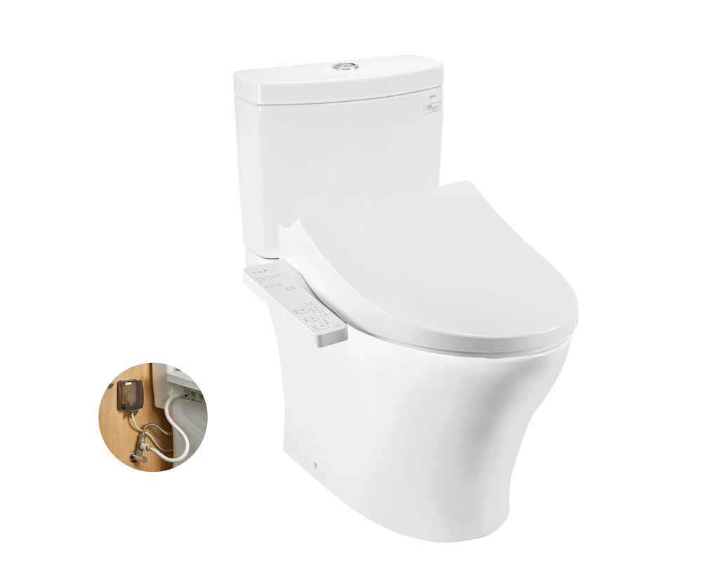 Bàn cầu 2 khối kèm nắp rửa WASHLET dòng S1 – TCF23661GAA TOTO CS769DRW26#XW