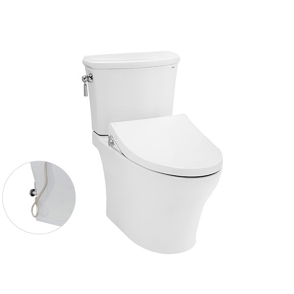 Bàn cầu hai khối, nắp đóng êm kèm vòi rửa nước lạnh TCW1211A TOTO CS986GE4