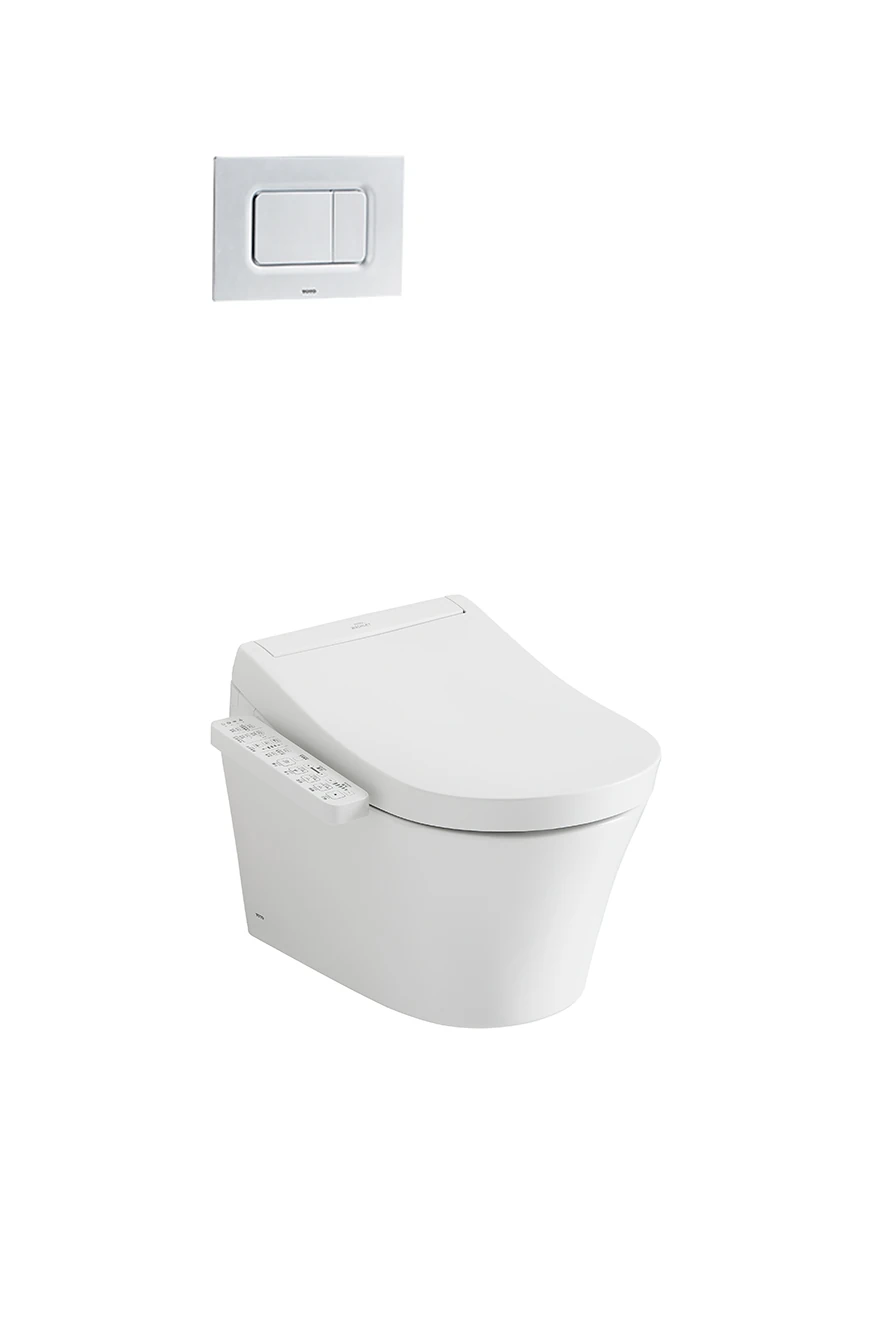 Bàn cầu treo tường kèm nắp rửa điện tử dòng S2 TOTO CW553C/TCF33370GAA/WH172AT/TCA465/MB170P#SS