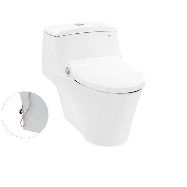 Bàn cầu một khối kèm nắp rửa cơ Ecowasher TCW07S TOTO MS823DRE2