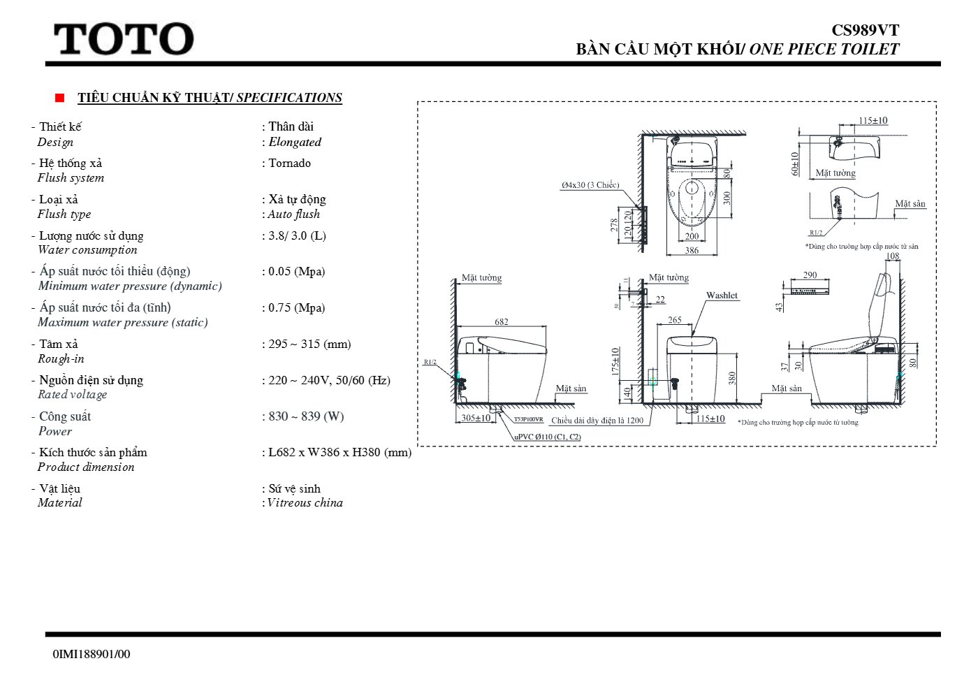 Thông số kỹ thuật CS989PVT/TCF9788WZ - trang 3
