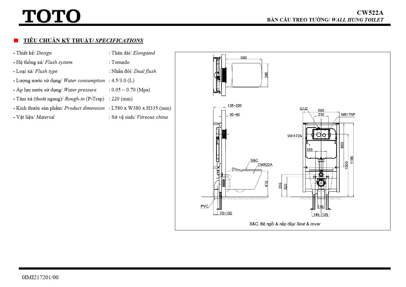 Thông số kỹ thuật CW522EA/TCF796CZ/WH172AT/MB171M#SS - trang 2