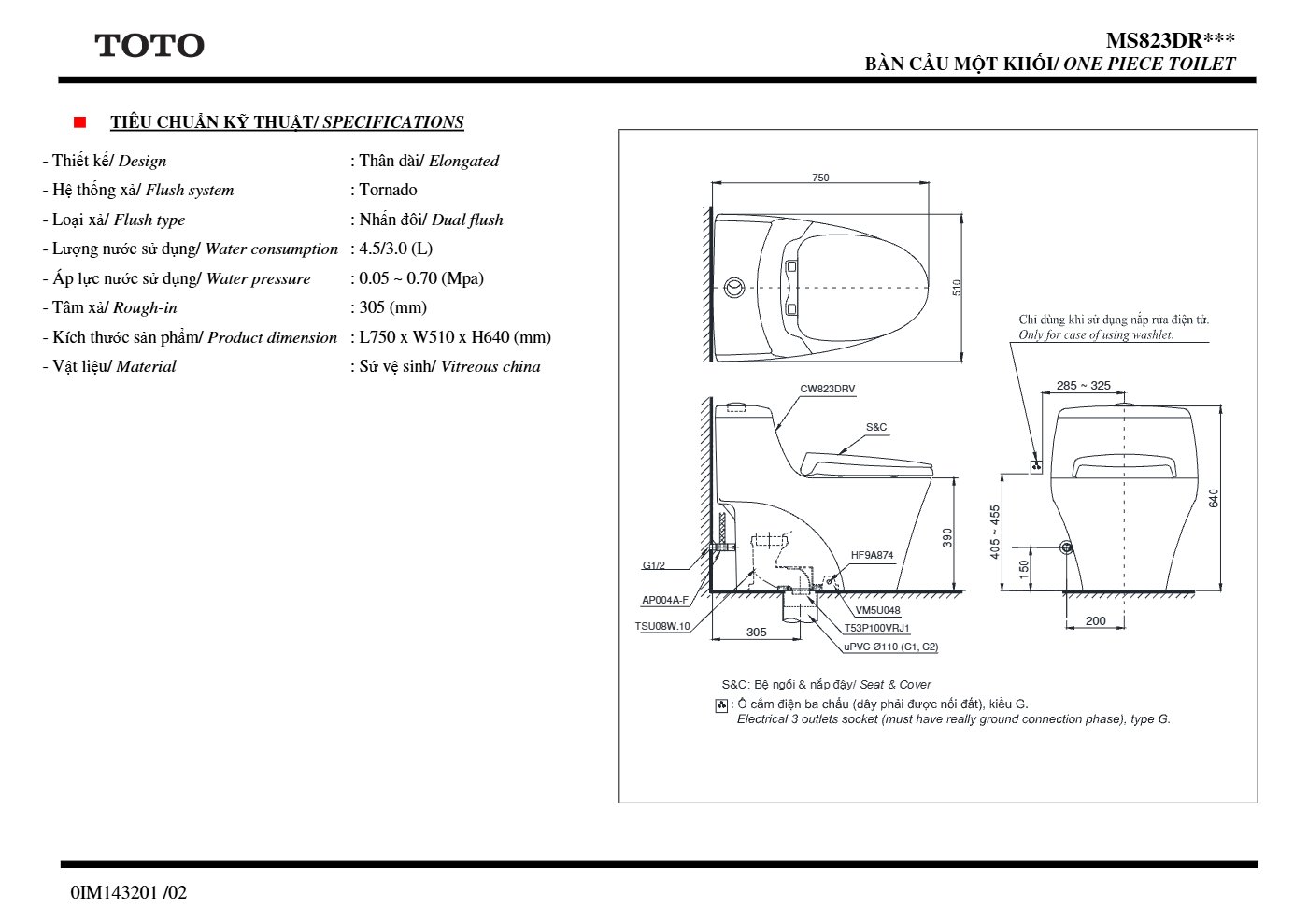 Thông số kỹ thuật MS823DRT2 - trang 2