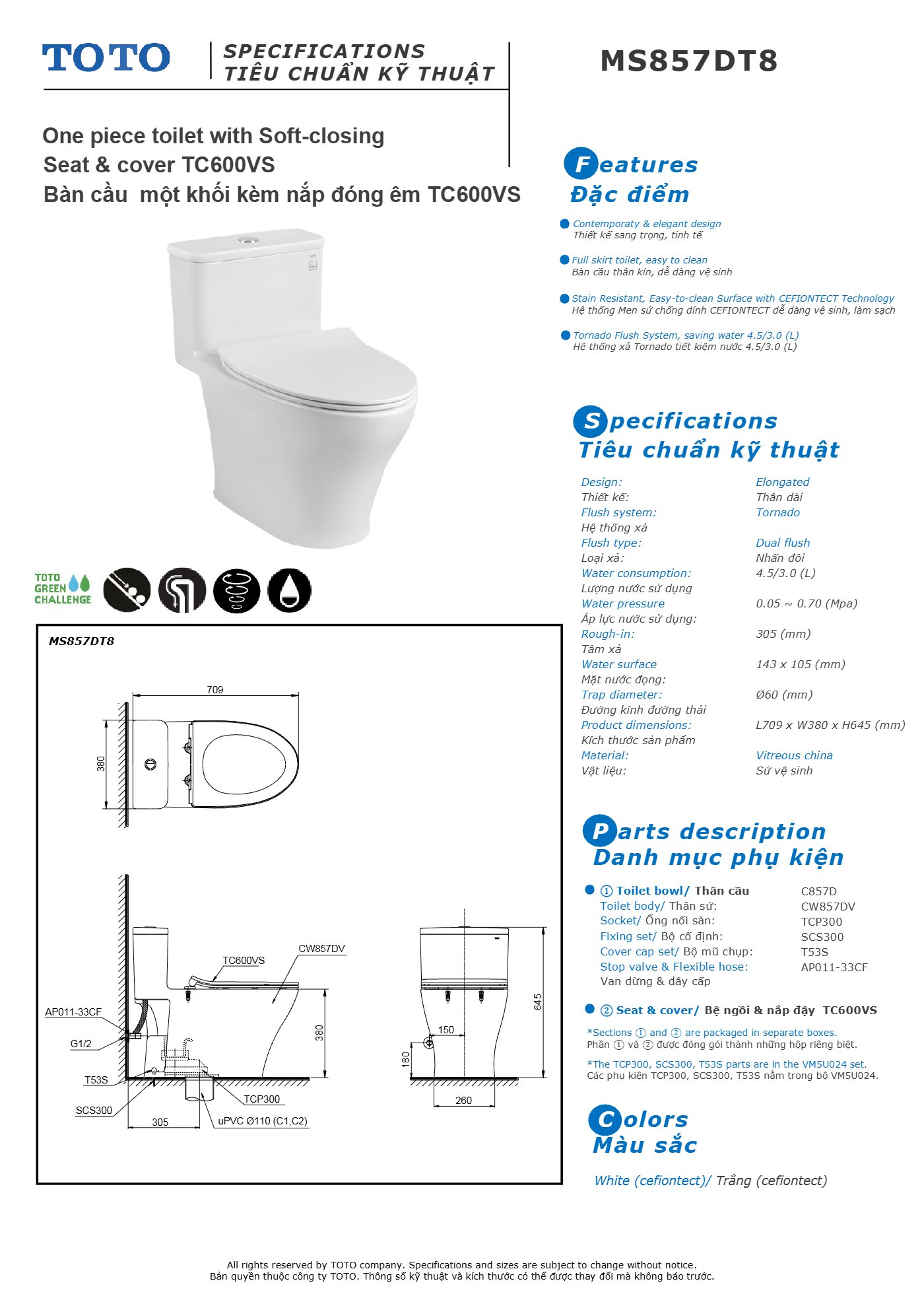 Thông số kỹ thuật MS857DT8 - trang 1