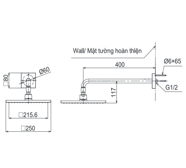 Bát sen gắn tường TOTO TBW08002A