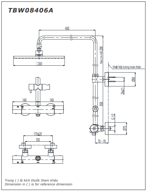 Sen cây nhiệt độ TOTO TBW08406A